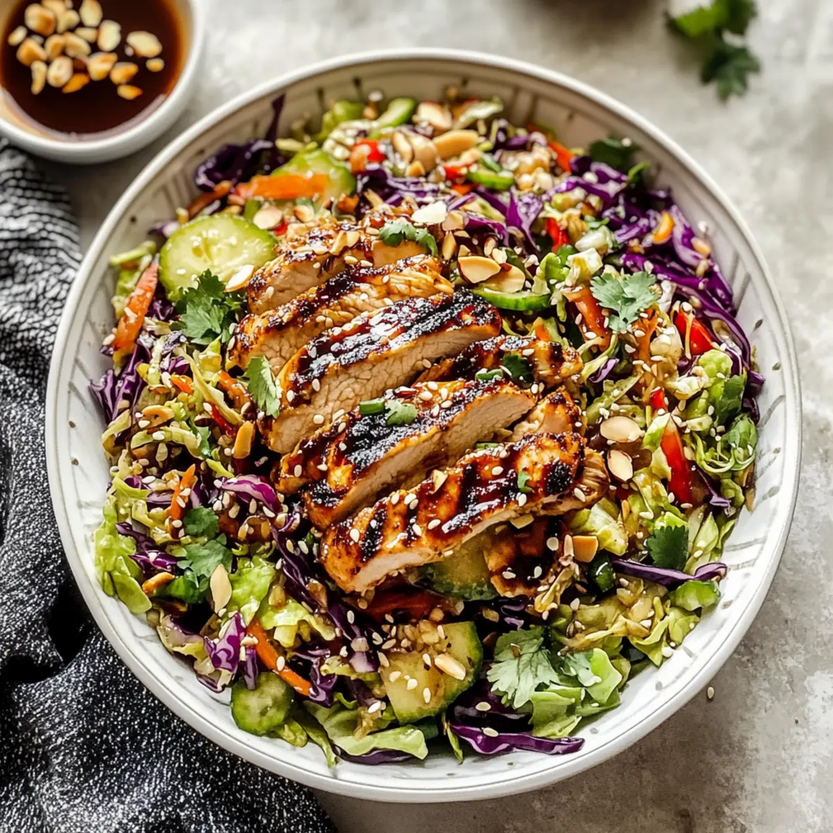 Sesame Chicken Cabbage Crunch Salad