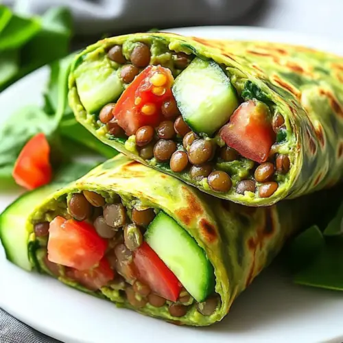 Hearty Lentil and Avocado Wrap