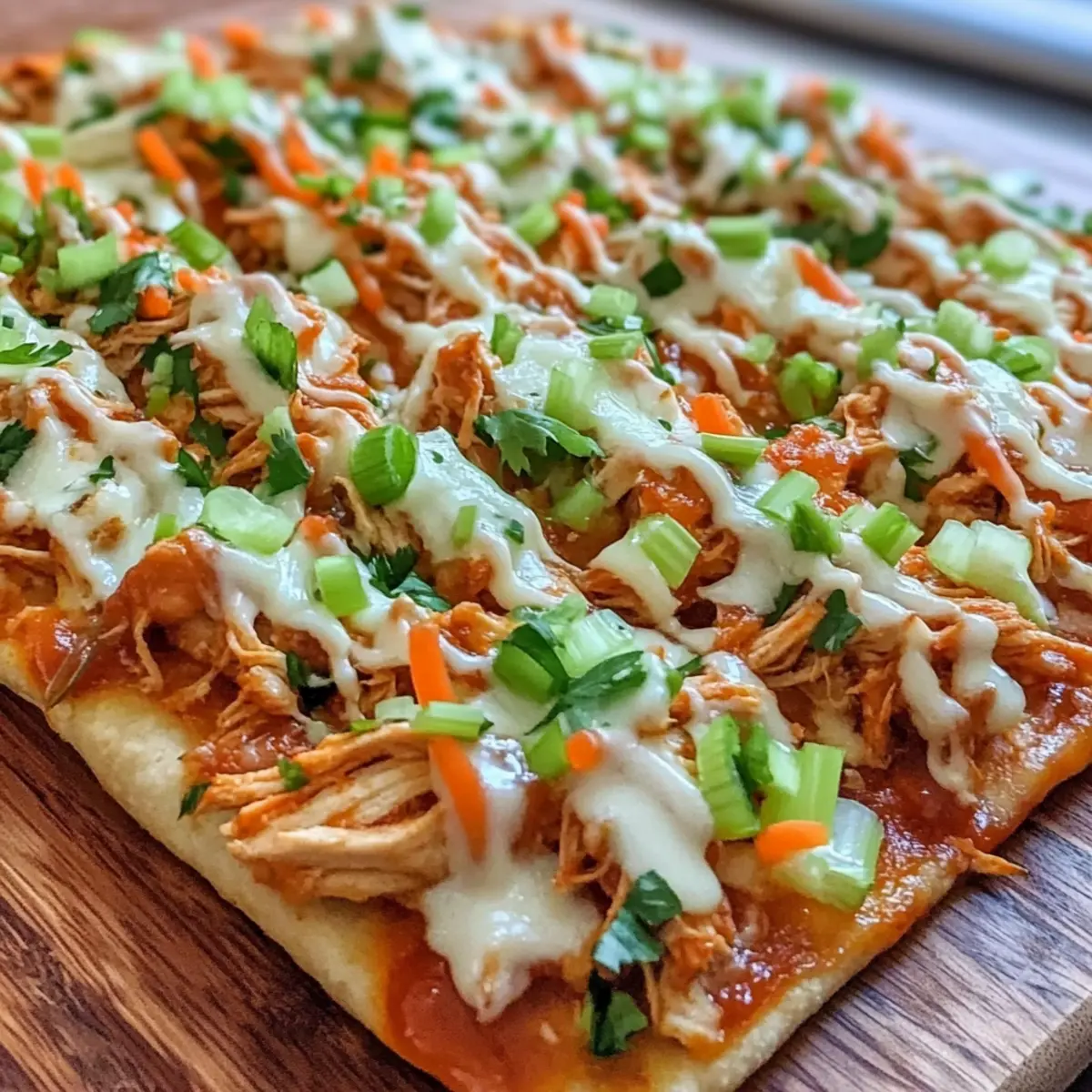Baked Buffalo Chicken Flatbread