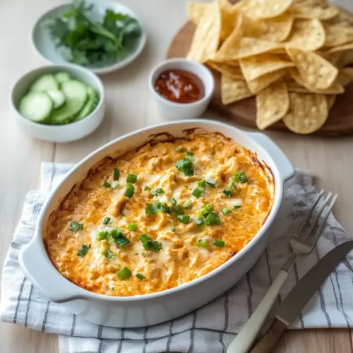 Cheesy Sriracha Chicken Dip