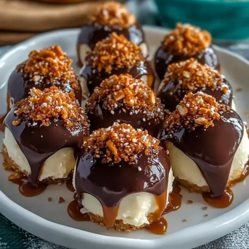 Salted Caramel Pretzel Cheesecake Balls