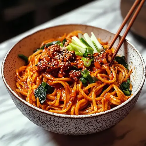 High Protein Spicy Gochujang Noodles