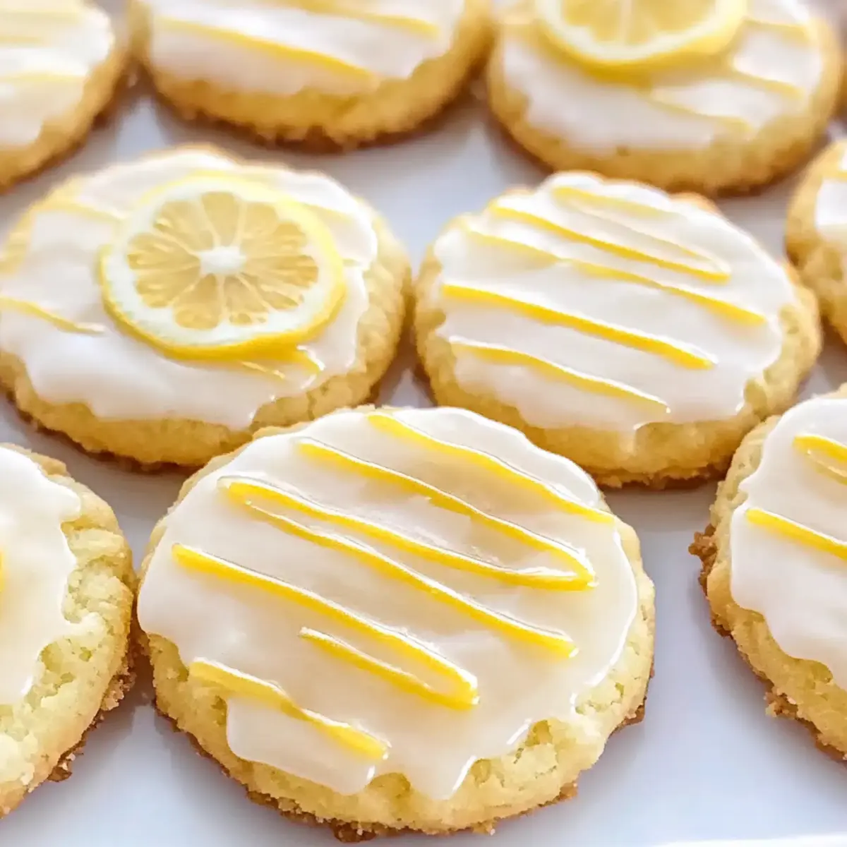 Zesty Lemon Glazed Shortbread Cookies