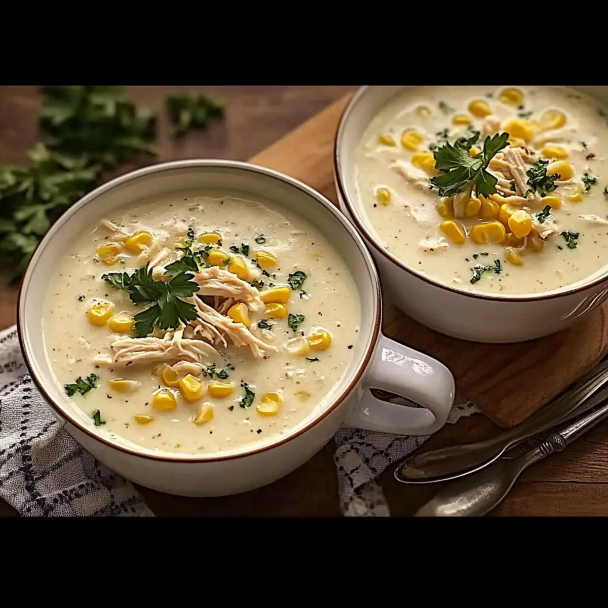 Creamy Corn Soup with Chicken