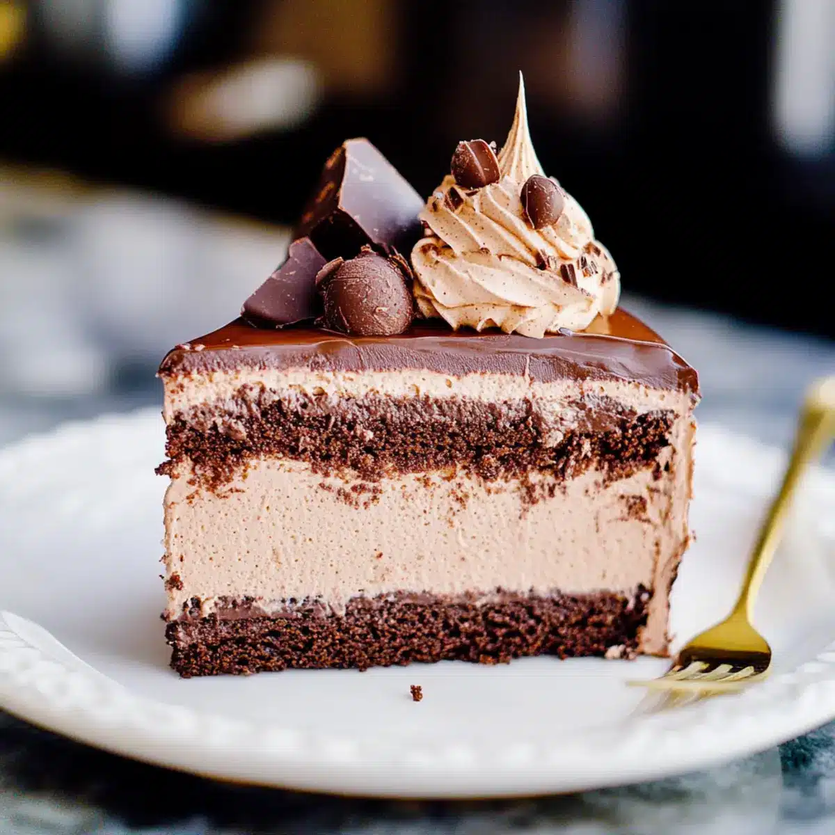 Nutella Mousse Layer Cake