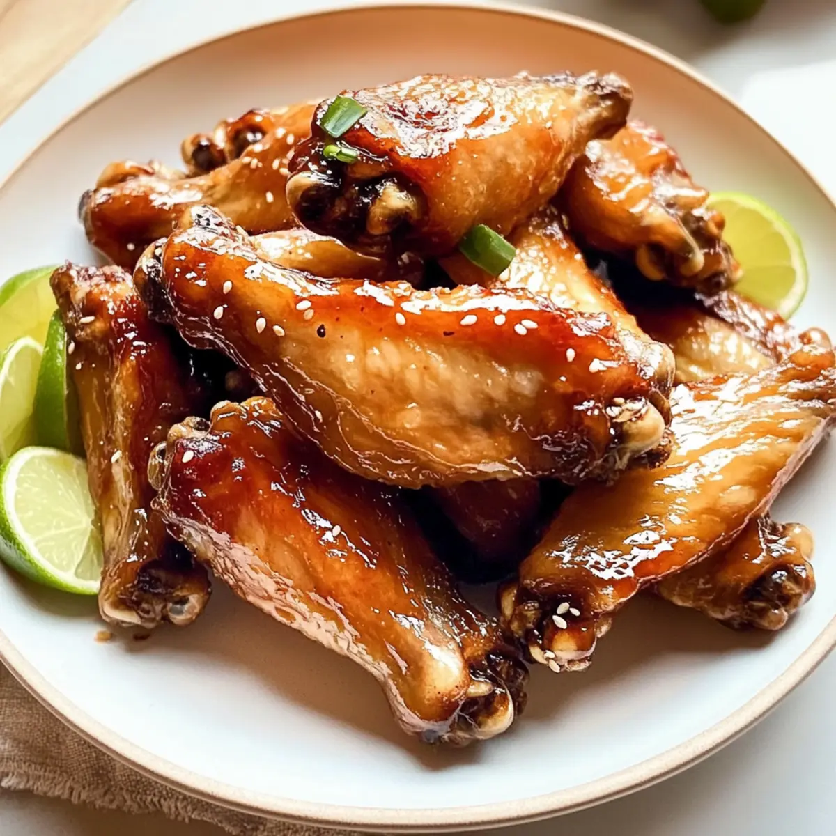 Sticky Glazed Gochujang Chicken Wings