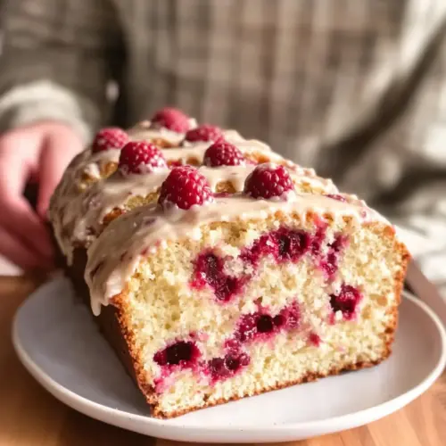 White Chocolate Raspberry Loaf Cake