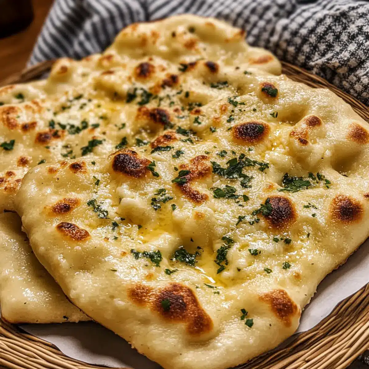 Garlic Cheese Naan Bread