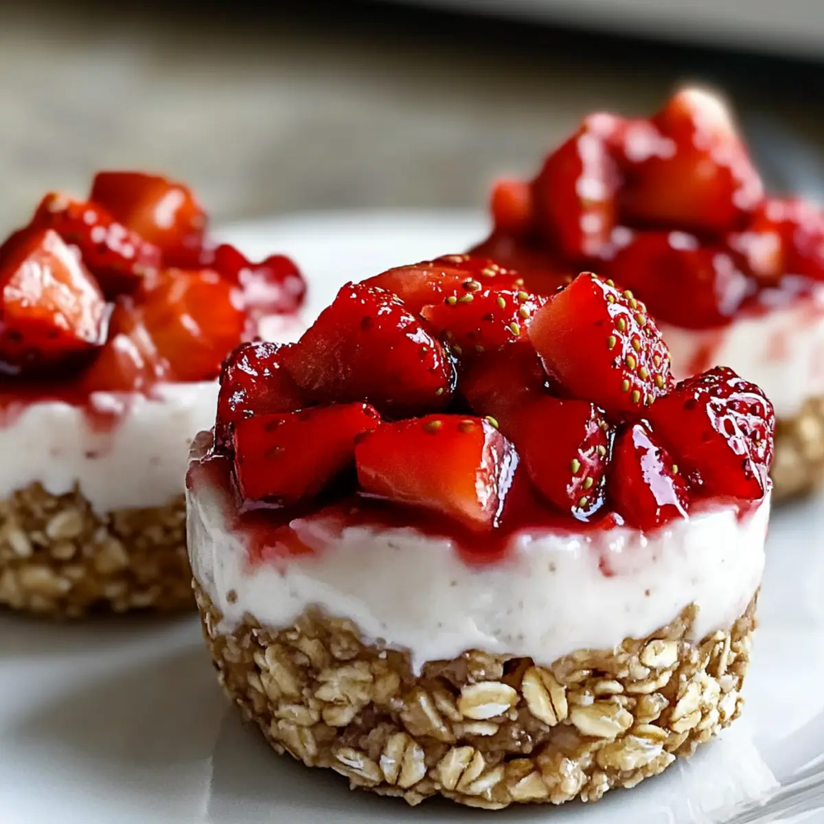 Healthy Strawberry Cheesecake Protein Cups
