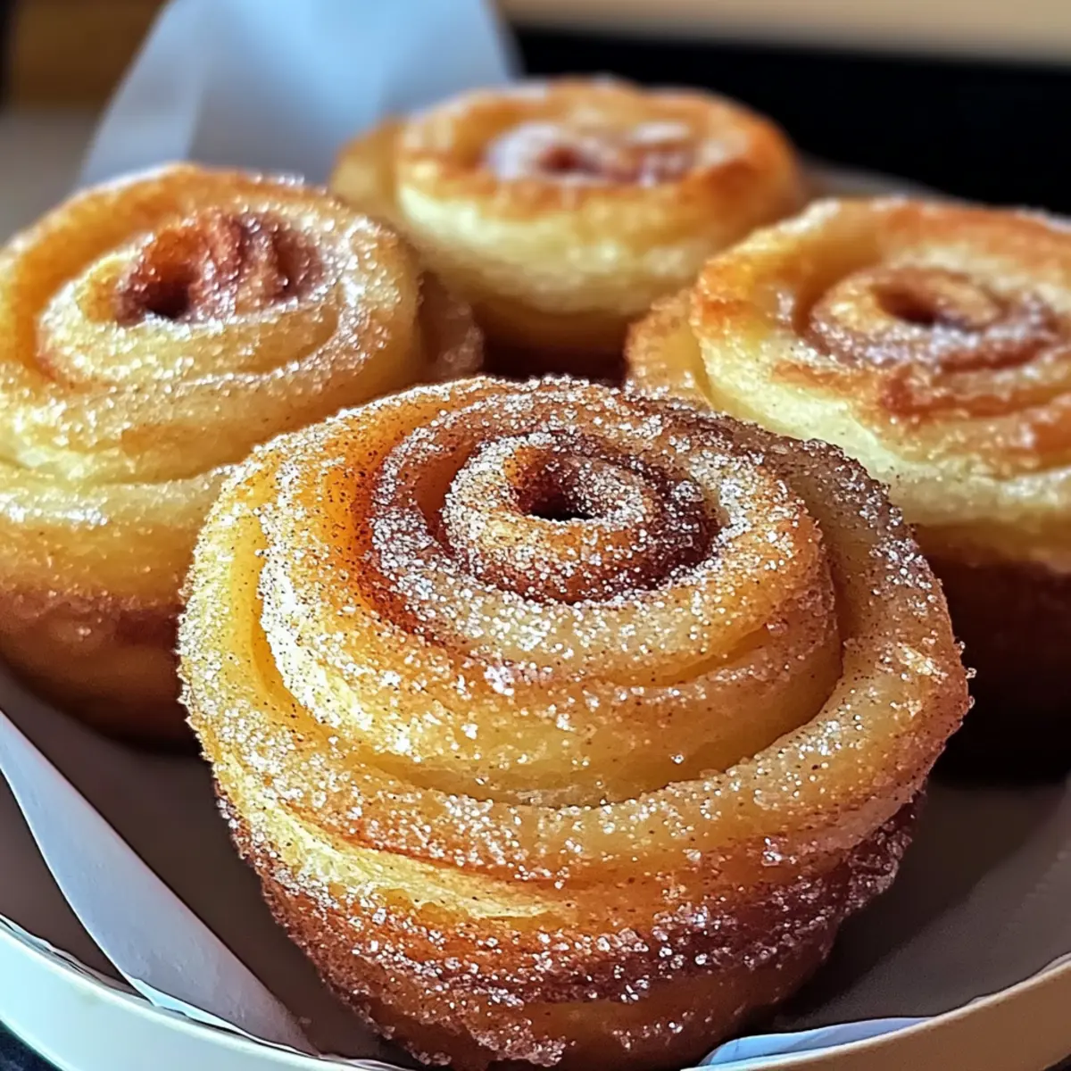 Flaky Cruffins with Sweet Cinnamon Sugar Filling