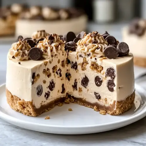 No-Bake Cookie Dough Cheesecake