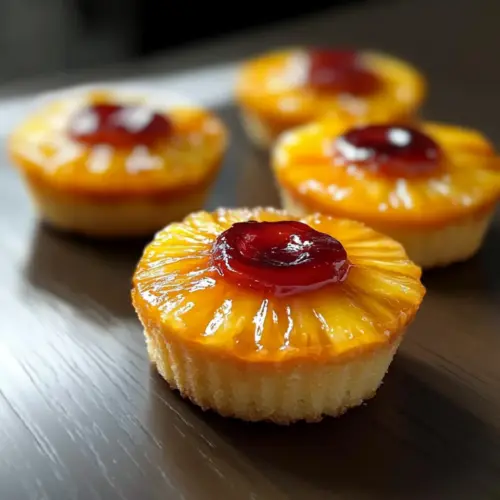Crispy Pineapple Mascarpone Upside-Down Mini Cakes