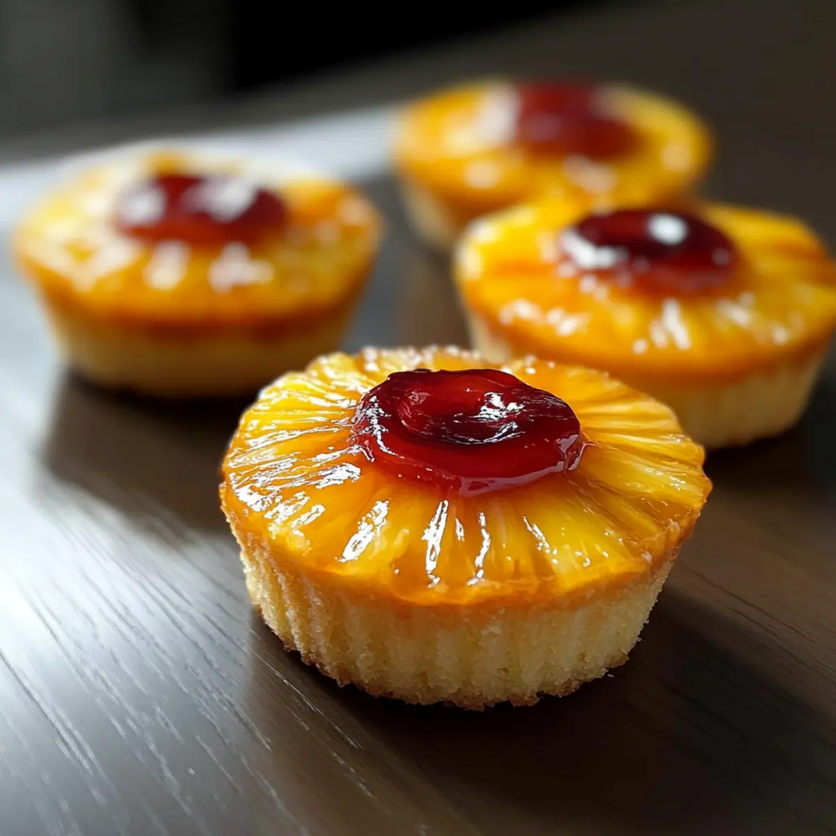 Crispy Pineapple Mascarpone Upside-Down Mini Cakes