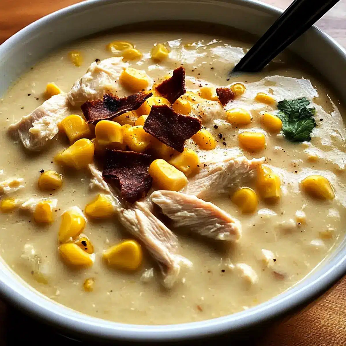 High Protein Chicken and Corn Chowder