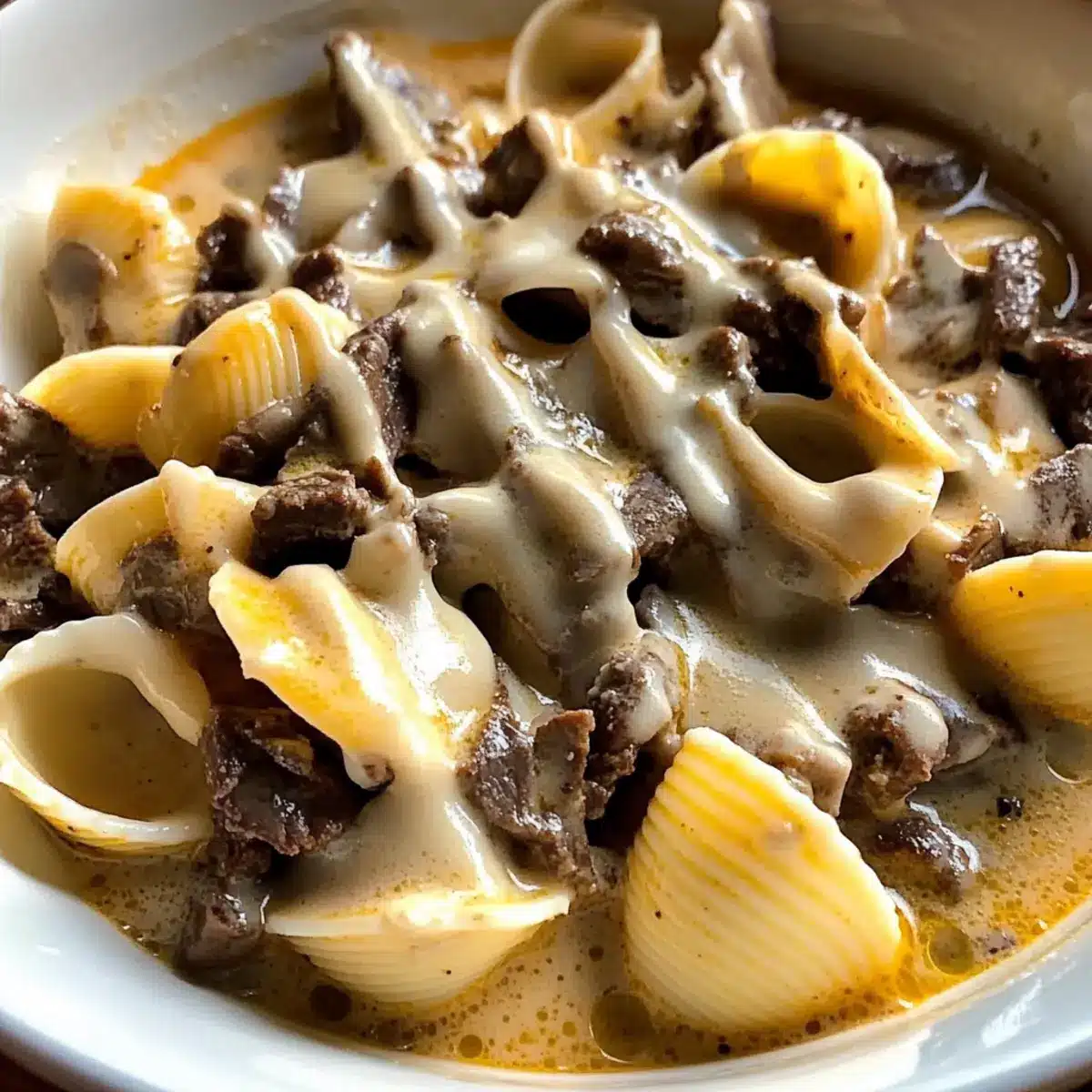 Creamy Beef and Shells