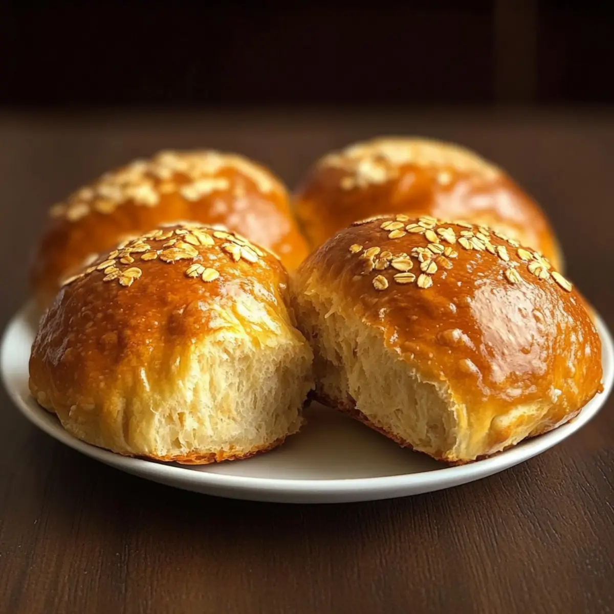 Golden Oatmeal Molasses Rolls