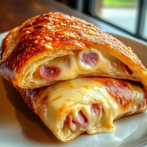 Homemade Stromboli with Cheese and Salami