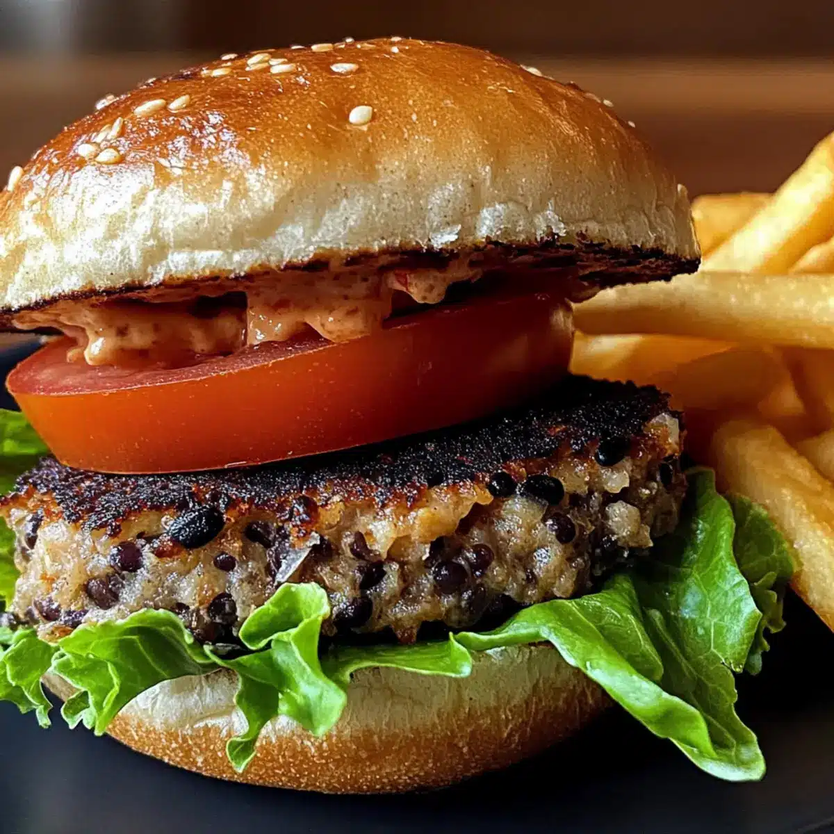 Vegan Black Bean & Farro Burger