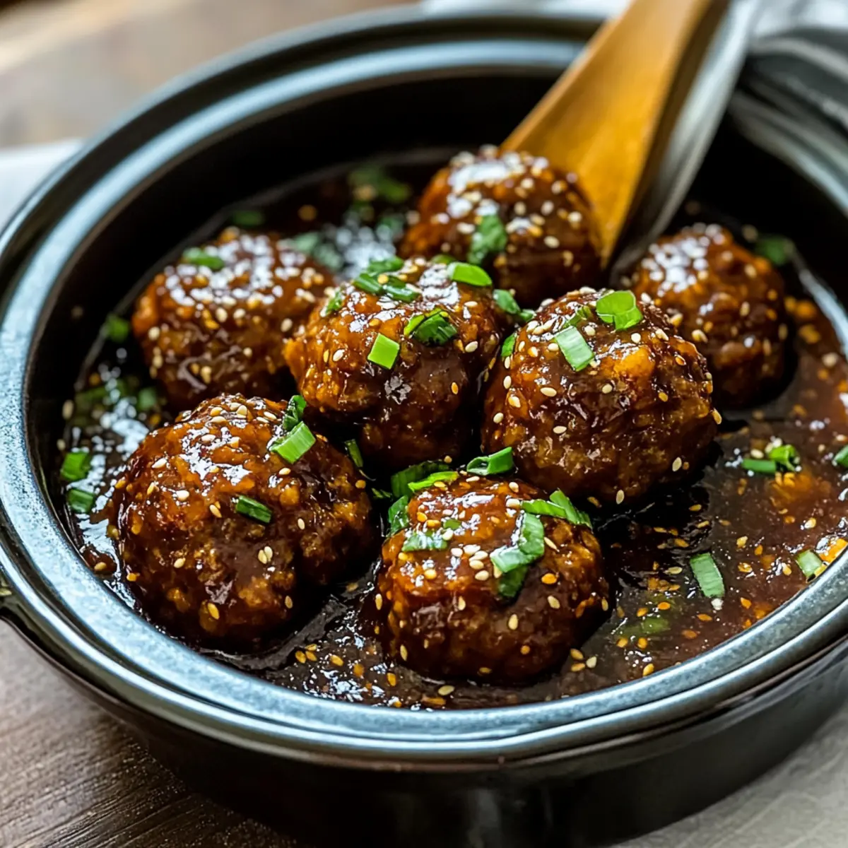 Slow Cooker Honey Garlic Meatballs