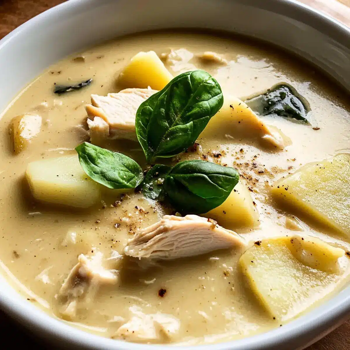 Creamy Tuscan Chicken Potato Soup
