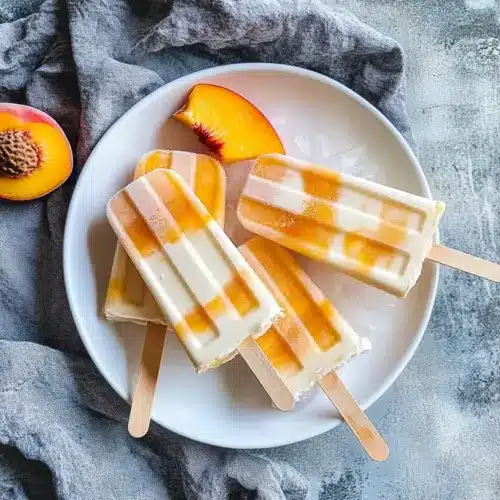 Peaches and Cream Popsicles
