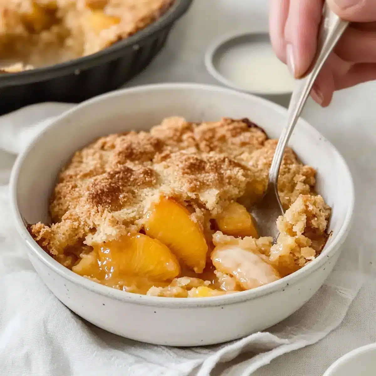 Peach Cobbler with Canned Peaches