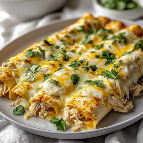 Salsa Verde Chicken Breakfast Enchiladas
