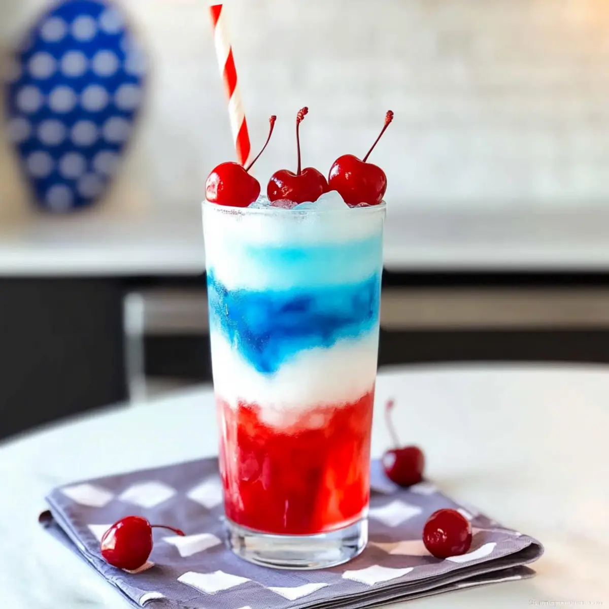 Red, White and Blue Drink