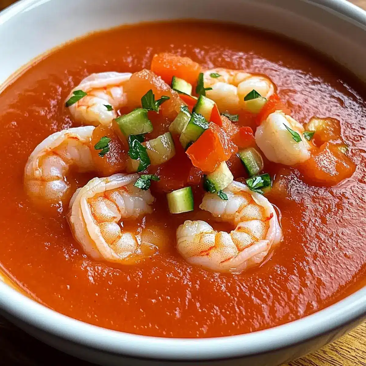 Summer Gazpacho with Shrimp